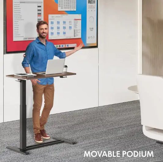 SmoothLift OverBed Desk with Hidden Wheels